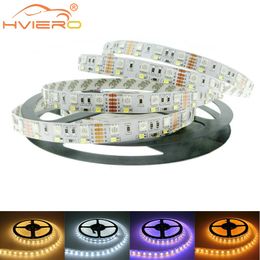 Double Row RGBW LED Strip 5050 RGB 2835 White Warm DC 12V 120LED/m 5m 600Leds Non-waterproof Home Light FPC Holiday Operating long