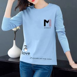 women long-sleeved striped t-shirt large size women's contrast Colour loose and thin top black 210302