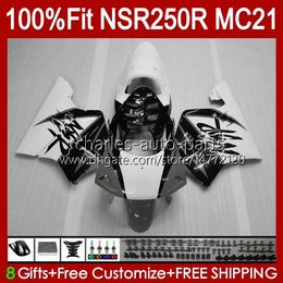 Injection For HONDA NSR 250R NSR250 grey white NSR 250 R 90 91 1992 1993 103HC.129 NSR250R MC21 PGM3 NSR250RR 1990 1991 92 93 OEM Fairing