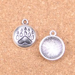 80pcs Antique Silver Plated Bronze Plated bear paw Charms Pendant DIY Necklace Bracelet Bangle Findings 19*17mm