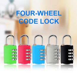 4 dígitos código combinação senha lock portátil viajar mini zinco carregando bagagem bloqueio de segurança mochila bloqueia cadeado cadeado