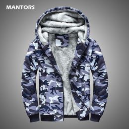 Men Winter Fleece Hoodies Navy Camouflage Sweatshirt Coats Casual Men's Military Jacket Clothes Thick Warm Hoodie Cardigan 201113