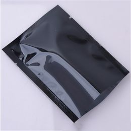 10x15 cm Black Foil Mylar Bags with Notches Aluminium Foil Top Vacuum Bags DH8886
