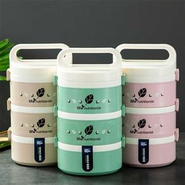 Japanese Portable Thermal Lunch Box Microwavable Lunch Box for Food Bento Box Leakproof Thermos Food Container Lunchbox 211108