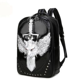New Backpack Personalised Street Cool Rock MEN Grimace Pattern Leopard Sabre Wulf Pattern bags Funny Shoulder Bag PACK