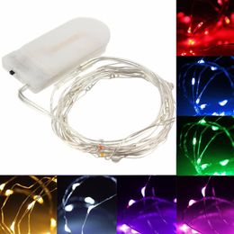 Strings 2M 20Led Flexible LED Fairy String Lights Copper Wire Waterproof Battery Powered Holiday Party Wedding Christmas Home Decoration