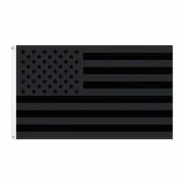 Black and Grey Amercian Flags 3x5ft, Hot Sale Custom Made Design Flags Printing Advertising , Free Shipping