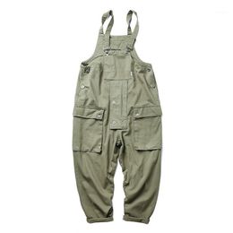 Men's Pants Man Hi Street Oversized Hip Hop Bib Overalls Streetwear Workwear Cargo Jumpsuits With Pockets Loose Fit Harajuku Suspender