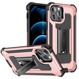 Armor Anti Drop Phone Cases With Kickstand For iPhone 12 Pro Max 11 Xr Xs Samsung Galaxy A71 A51 A21 A11 Shockproof Cover
