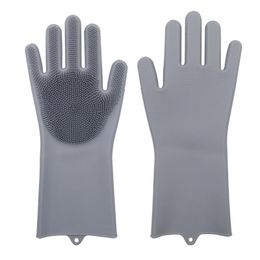 Disposable Gloves Dish Washing Magic Silicone Dishes Cleaning With Brush Kitchen Wash Housekeeping Scrubbing