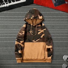 Men Camouflage Hoodies Fashion Brand Casual Hip Hop Mens Fleece Hoodies Military Pocket Full Sleeve Hooded Pullover Male Clothes 201112