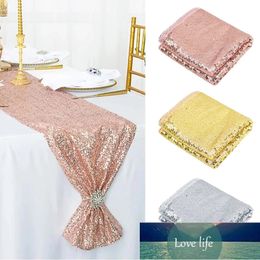 30x180cm Rose Gold Sequin Table Runners For For Wedding Decor Sequin Birthday Wedding Party Home Tea Table Runner Table Cover Factory price expert design Quality