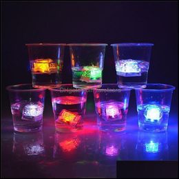 Other Bar Products Barware Kitchen, Dining & Home Garden Water Sensor Sparkling Led Ice Cubes Luminous Mti Colour Glowing Drinkable Decor For