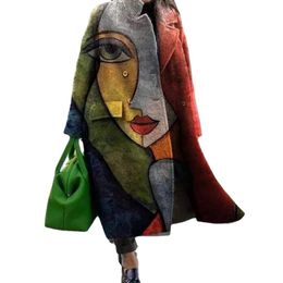 女性の毛皮のための長袖のゆるい混合ポケットカジュアルなファッションコートカーディガンボタン秋の服
