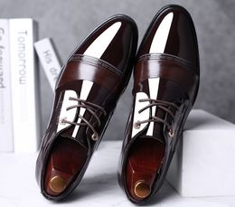 Slip on Men luxurys Wedding Shoes Microfiber Leather Formal Business Pointed Toe for designer Man Dress Shoe Men's Oxford Flats Plus Size 38-48