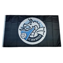 Flag of Netherlands Football Club FC Den Bosch Black 3*5ft (90cm*150cm) Polyester flags Banner decoration flying home & garden Festive gifts