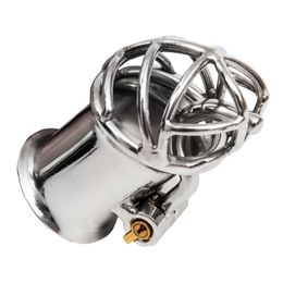 Happygo, Stainless Steel PA Puncture Chastity Device,Cock Cage,Penis Lock,Cock Ring,Chastity Belt,Adult Game,S060 P0826