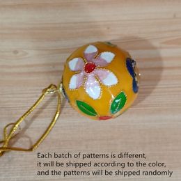 Fancy Cloisonne Enamel Filigree 50mm Ball Hanging Decor Ornaments Bag Accessories Keychain Charms Chinese style Small Gifts Items with Box