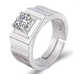 Mens Rings Crystal Men's ring men's platinum diamond Lady Cluster styles Band