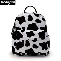 Deanfun Mini Backpack 3D Printed Cow Spot Waterproof Shoulder Bags Essential School Bag For Teenagers MNSB-30 210929