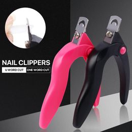 Professional Stainless Steel U word Nail Clippers Scissors False Nails Tips Edge Cutters Trimmers Manicure Tools