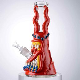 Halloween Style HookahsShip by Sea Thick Glass Beaker Bong Octopus Water Pipes Straight Tube Oil Dab Rigs 18mm Joint With Diffused Downstem TS049 TS050 TS0563 TS0591