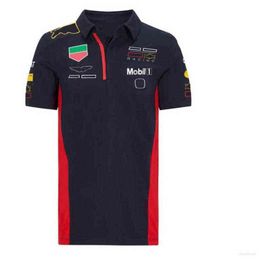 F1-T-Shirts Peripherer Formel-1-Rennanzug Polo Red Team Kurzarm-Revers-T-Shirt T-Shirt Petronas Pit Grand Prix Schnelle trockene Reitkleidung I1wq