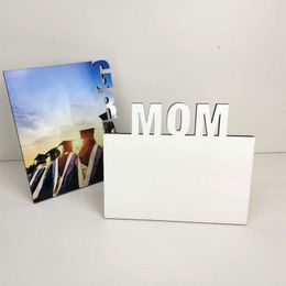 Mom Thermal Transfer Photo Plate Mother's Day Father's Day Sublimation Printing Album Photo Frame Gloss Pictures Decorations EEB6561