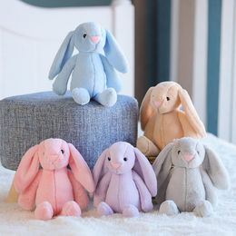 Party Gifts Easter Bunny Plush Stuffed Dolls Soft Long Ear Rabbit Animal Kids Baby Valentines Day Birthday Gift 12inch 30cm 2pcs HH22-32