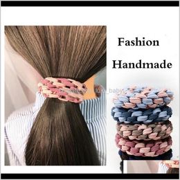 Korean Rubberband Cute Twist Elastic Hair Bands Hair Rope Ties For Girls Women Headband Hair Accessories Gum Scrunchies Ncx66 Mmjbh
