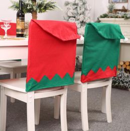 Christmas Chair Decoration Non-woven Fabric Chair Cover Big Hat Chairs Case Holidays Home Deco Xmas Chair Covers