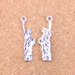 80pcs Antique Silver Bronze Plated statue of liberty new york Charms Pendant DIY Necklace Bracelet Bangle Findings 34*10mm