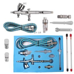 Pro Dual Action 3 Airbrush Air Kit Craft Practical Paint Art Spray Gun Power Tools Spray Gun For Commercial #83406 210719