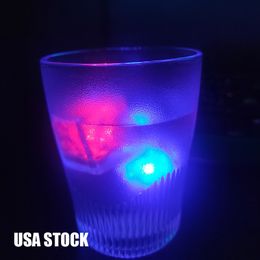 LED Ice Cube Light Glowing Party Ball Flash Lights Luminous Neon Wedding Festival Christmas Bar Wine Glass Decoration Supplies