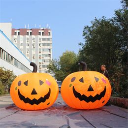 Advertising Inflatables Pumpkin With LED and Blower For 2022 Inflatable Balloon Cushaw Halloween or Nightclub Decoration