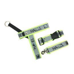 Small and Medium-sized Dog Pet Products Fashion Reflective Chest Strap Traction Rope Set High Quality