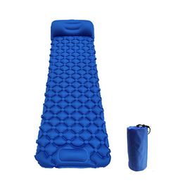 Outdoor Pads Air Mattress Waterproof Hiking Ultralight Camping Sleeping Pad With Pillow Inflatable Tent Compact Built-in Pump Backpacking