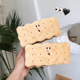 Biscuit plush pencil bag simple Japanese large-capacity net celebrity cute stationery box girl heart