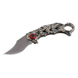 New Karambit Claw Knife 440C Grey Titanium Coated Blade Steel Handle EDC Pocket Knives H5430