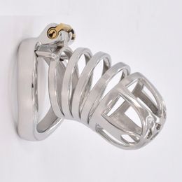 Metal Cock Cage Male Chastity Device Bondage Belt Steel Penis Rings BDSM Adult Sissy Naughty Sex Toys for Women Lock Sleeve