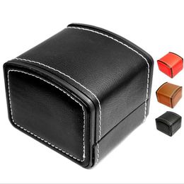 Fashion Watch Boxes Durable PU Leather Watches Cases Storage Organizer Bracelet Bangle Jewelry Box with Pillow Package Case