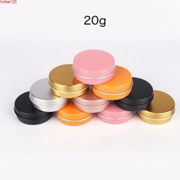 20g Multicolor Aluminium Cream Jar Makeup Maquillaje Lip Gloss Pomade Empty Cosmetic Metal Tin Containers Lips Balm Rouge Bottlesgoods