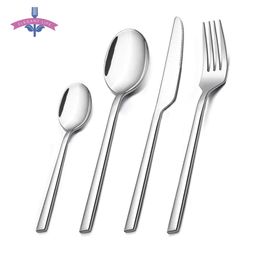 16PCS Tableware Cutlery Set Flatware Set Dinnerware 18/10 Stainless Steel Polished High-quality Mirror-polished Thick Heavy RU 210317