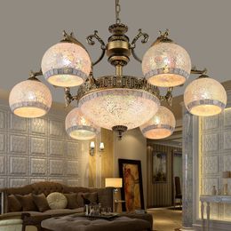 European style living room Bronze chandelier candle lamp modern dining room lamp bedroom lamp double chandelier