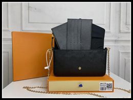 yellow buckets UK - dingdanduoduo888 Classic Luxurys designers handbag Pochette Felicie Bag Embossing Genuine Leather Handbags Shoulder handbag Clutch Tote Chain Messenger 22