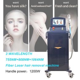 755nm+808nm+1064nm Diode laser Ice hair removal Device Skin Rejuvenation with trio clusteres technology