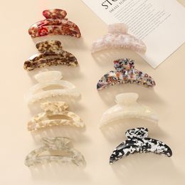 High Quality Geometric Acetate Hair Claws Clamps For Women Leopard Grain Hairclip Fashion Hair Accessories Headwear