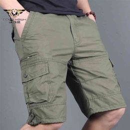 Men's Military Cargo Shorts Army Camouflage Tactical Joggers Shorts Men Cotton Loose Work Casual Short Pants Plus Size 4XL 210324