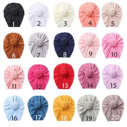 Indian Caps & Hats Born Donut Hat Winter Baby Girl Candy Colour Infant Snails braided Beanie Kid Accessories