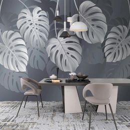 Wallpapers Custom 3D Wall Mural Modern Plant Leaves Po Wallpaper Living Room TV Sofa Bedroom Creative Home Decor Papel De Parede Fresco